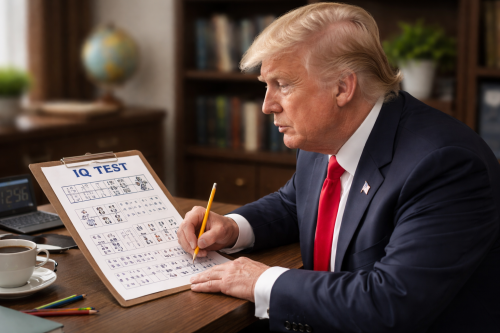 트럼프가 직접 지능 테스트를 치르게 하라