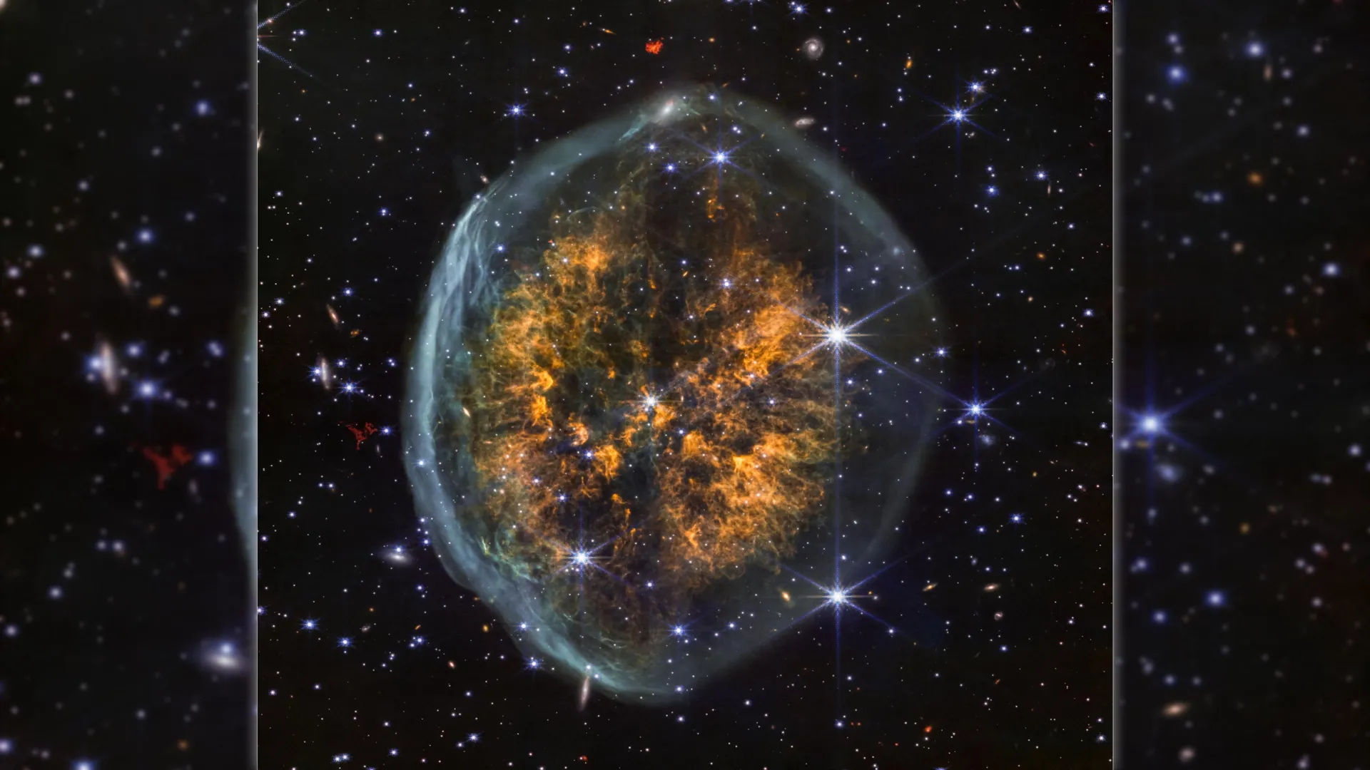 NASA의 웹(Webb)은 죽어가는 별 주위의 기괴한 뇌 모양의 성운을 포착합니다.